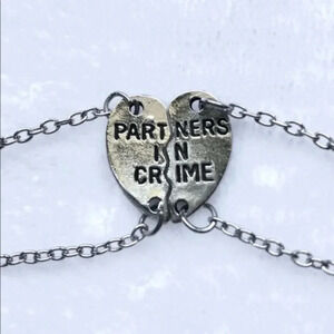 Partners in Crime Silver Friendship Bracelets
